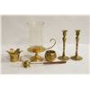 Image 1 : VINTAGE BRASS CANDLEHOLDERS, CANDLESTICKS,