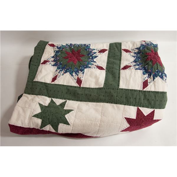 VINTAGE STAR BLANKET PATCHWORK QUILT-ESTATE HAS
