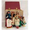 Image 1 : WOOD COLLECTORS DOLL BOX WITH IRISH VINTAGE OLD