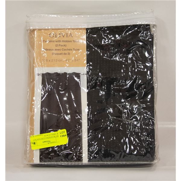 LIGHT BLOCKING CURTAIN SET NEW 106X213CM IN