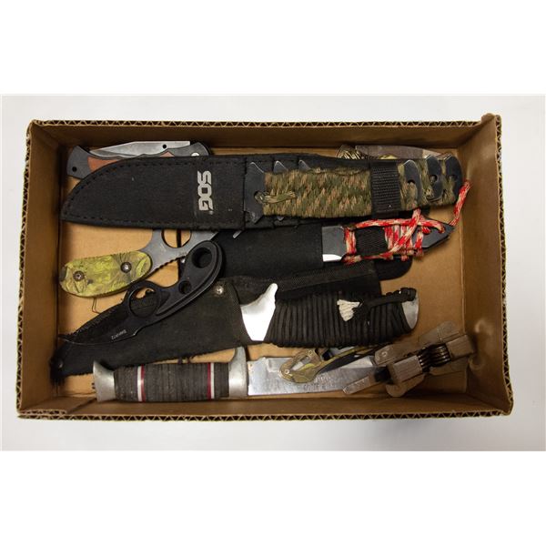 TRAY OF ASSORTED KNIVES