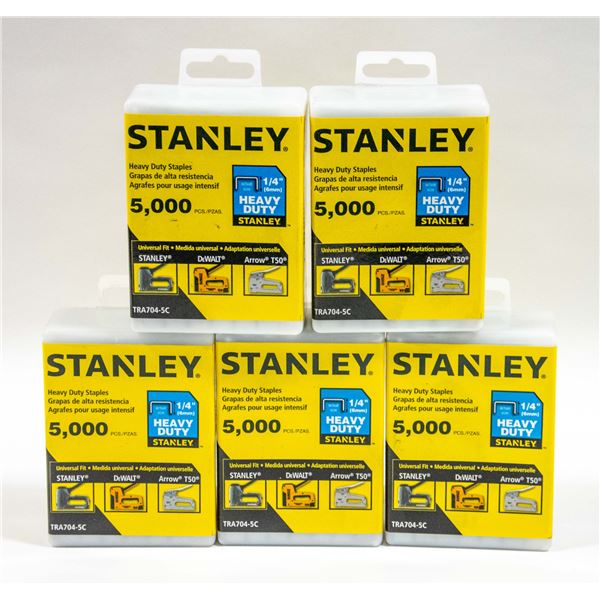 NEW (5) STANLEY HEAVY DUTY