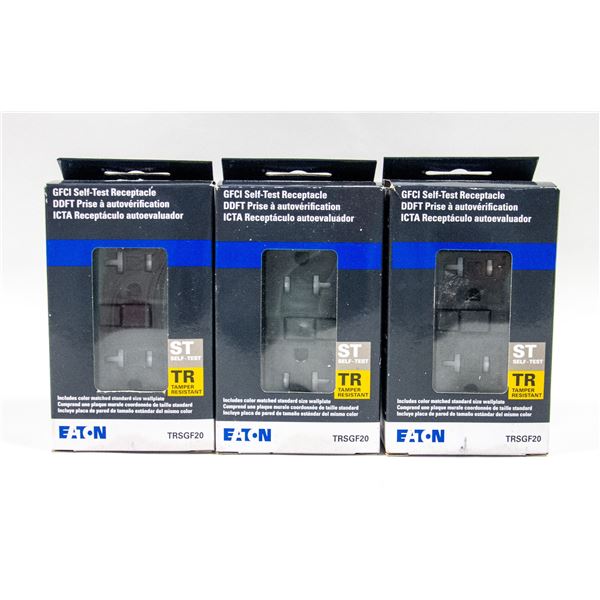 NEW (3) EATON GFCI SELF-TESTING