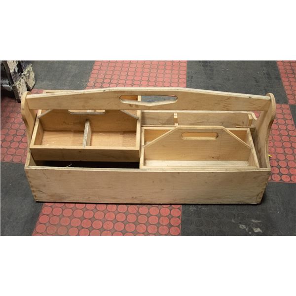 SOLID WOOD CARPENTERS "HAND MADE" TOOLBOX