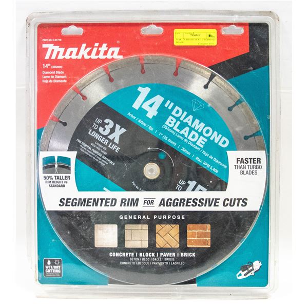 MAKITA BRAND NEW 14" DIAMOND BLADE