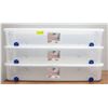 Image 1 : 3 NEW STERILITE 62L ROLLING UNDER BED STORAGE
