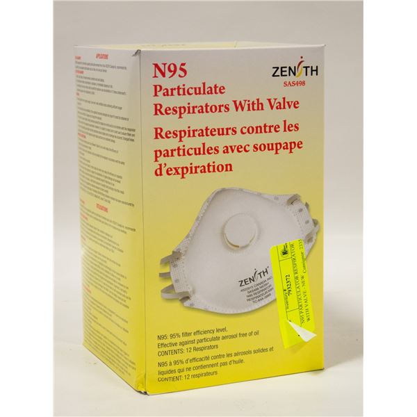 N95 PARTICULATOR RESPIRATOR WITH VALVE - NEW