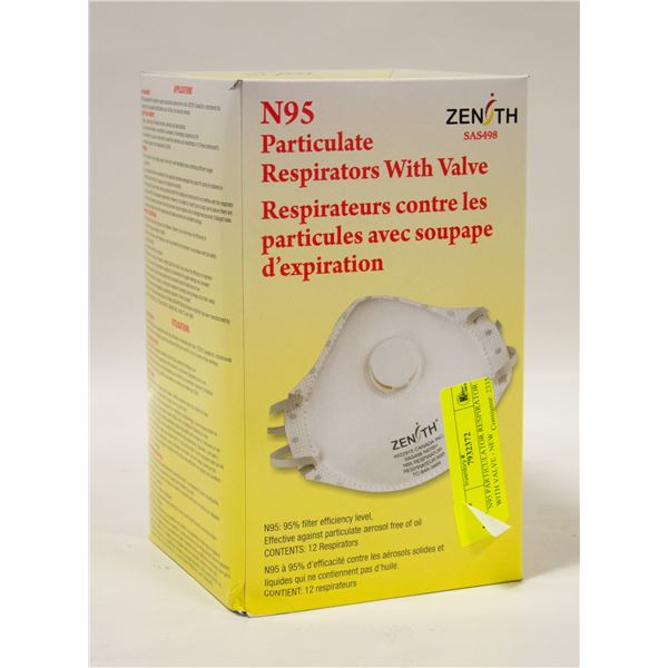 N95 PARTICULATOR RESPIRATOR WITH VALVE - NEW