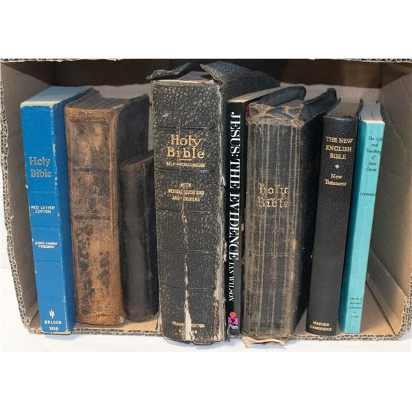 LARGE LOT VINTAGE BIBLES