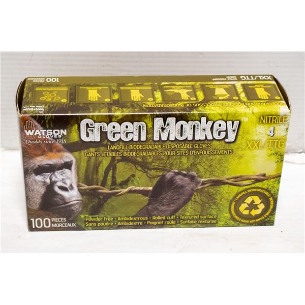 GREEN MONKEY 4MIL GLOVES SIZE 2XL 100 PIECES