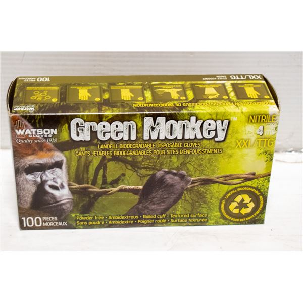 GREEN MONKEY 4MIL GLOVES SIZE 2XL 100 PIECES