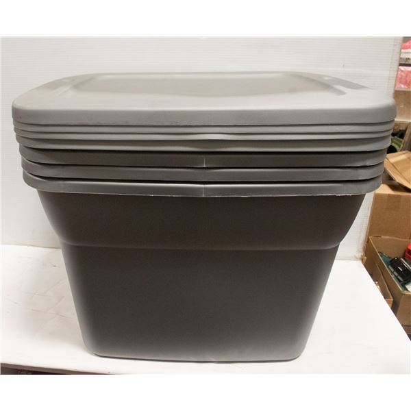 BUNDLE OF 4 STERILITE 68L TOTES WITH LIDS