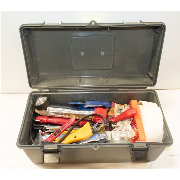 TOOL BOX WITH ASSORTED TOOLS