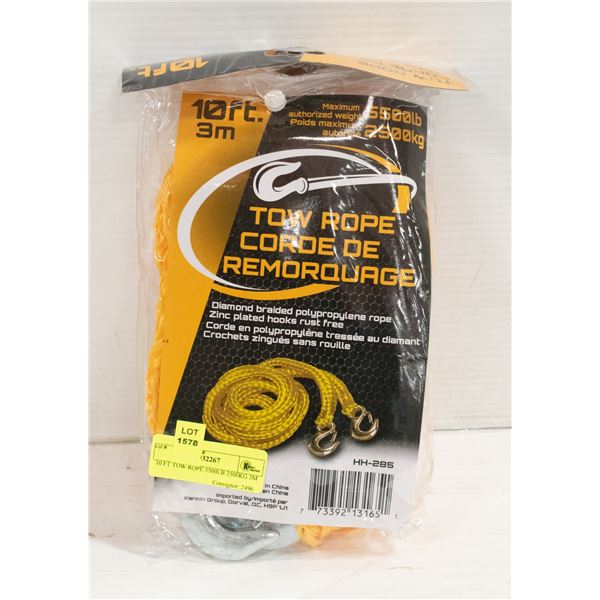10 FT TOW ROPE 5500LB 2500KG 3M