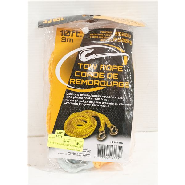 10 FT TOW ROPE 5500LB 2500KG 3M