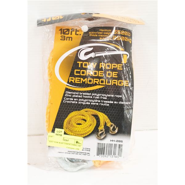 10 FT TOW ROPE 5500LB 2500KG 3M