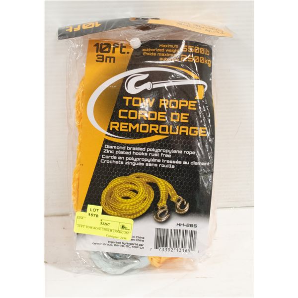 10 FT TOW ROPE 5500LB 2500KG 3M