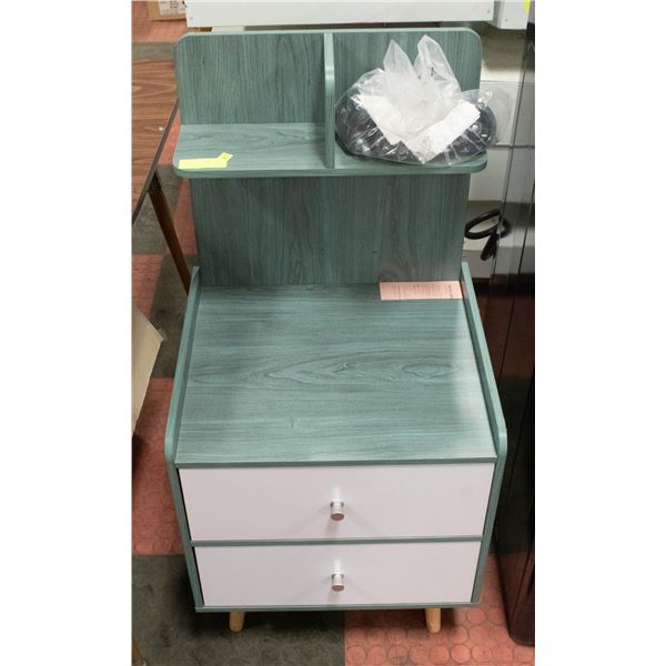 2 DRAWER BLUE CABINET