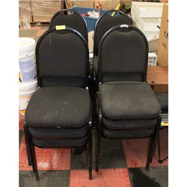 LOT OF 12 SITTING CHAIRS AS IS