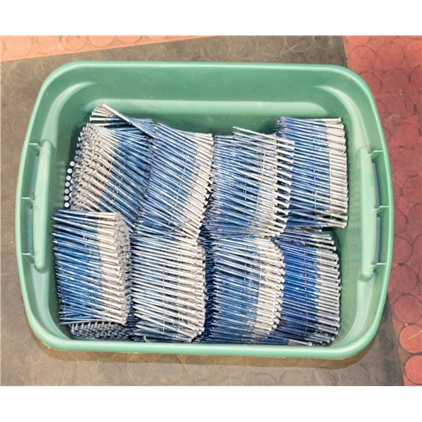 TOTE OF NAIL CLIPS FOR NAIL GUN