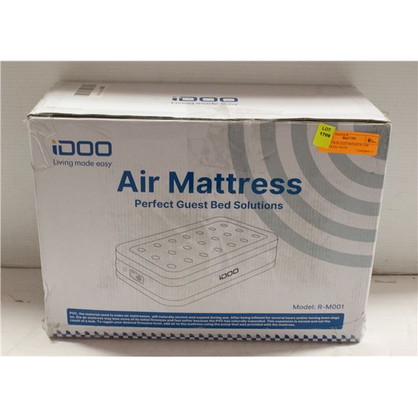 NEW IDOO TWIN SIZE PREMIUM AIR MATTRESS WITH