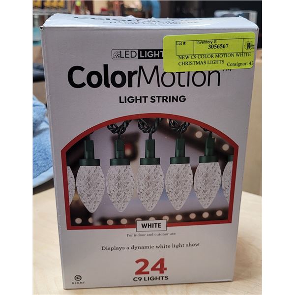 NEW C9 COLOR MOTION WHITE CHRISTMAS LIGHTS