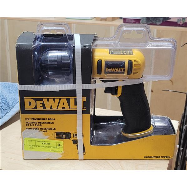 NEW 3/8" DEWALT REVERSIBLE DRILL