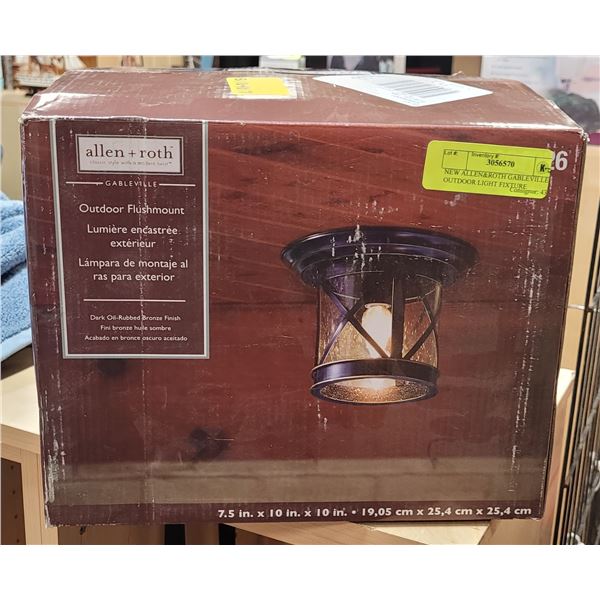 ALLEN& ROTH GABLEVILLE OUTDOOR LIGHT FIXTURE