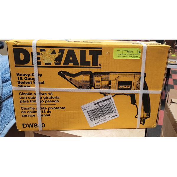 NEW DEWALT HEAVY DUTY 18 GAUGE SWIVEL HEAD SHEAR