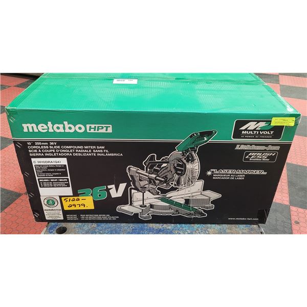 NEW METABO HPT 10" CORDLESS SLIDE COMPOUND MITRE SAW