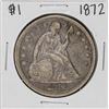 Image 1 : 1872 $1 Seated Liberty Silver Dollar Coin