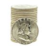 Image 1 : Roll of (20) Brilliant Uncirculated 1962-D Franklin Half Dollar Coins