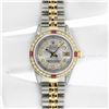 Image 2 : Rolex Ladies Two Tone Diamond and Ruby Datejust Wristwatch