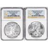 Image 1 : Lot of 2011-W & 2012-(W) $1 American Silver Eagle Coins NGC MS69 Early Releases