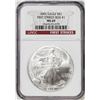 Image 2 : 2006 $1 American Silver Eagle Coin NGC MS69 Box #1 First Strikes