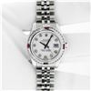 Image 3 : Rolex Ladies Stainless Steel White Diamond & Ruby Datejust Wristwatch