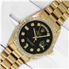 Image 2 : Rolex Men's 18K Yellow Gold Diamond Day Date President Watch With Rolex Box