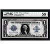 Image 1 : 1923 $1 Silver Certificate Star Note Fr.238 PMG Choice About Uncirculated 58EPQ