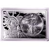 Image 1 : 1993 $1 American Silver Eagle Coin & 2oz Silver Bar Set