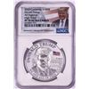 Image 1 : 2020 Cameroon 1000 Francs High Relief Donald Trump Silver Coin NGC PF70 Ultra Cameo