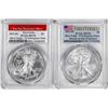 Image 1 : Lot of 2021-(S) Type 1 & 2 $1 American Silver Eagle Coins PCGS MS70 First Strike