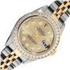 Image 1 : Rolex Ladies Two Tone Champagne Diamond Datejust Wristwatch