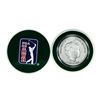 Image 2 : 2013 Cook Island $5 Proof PGA Tour Silver Coin in Gold Ball Display with Box & COA