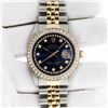 Image 3 : Rolex Men's Two Tone Blue Diamond Datejust Wristwatch