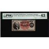 Image 1 : 1863 Fourth Issue 25 Cents Fractional Currency Note Fr.1301 PMG Ch. Uncirculated 63