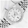 Image 2 : Rolex Men's Stainless Steel White Diamond Datejust Wristwatch