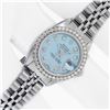 Image 3 : Rolex Ladies Stainless Steel Blue Diamond Datejust Wristwatch