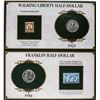 Image 2 : Lot of 1923-S Walking Liberty & 1954 Franklin Half Dollar Coins and Stamp Panels