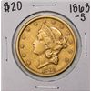 Image 1 : 1863-S $20 Liberty Head Double Eagle Gold Coin