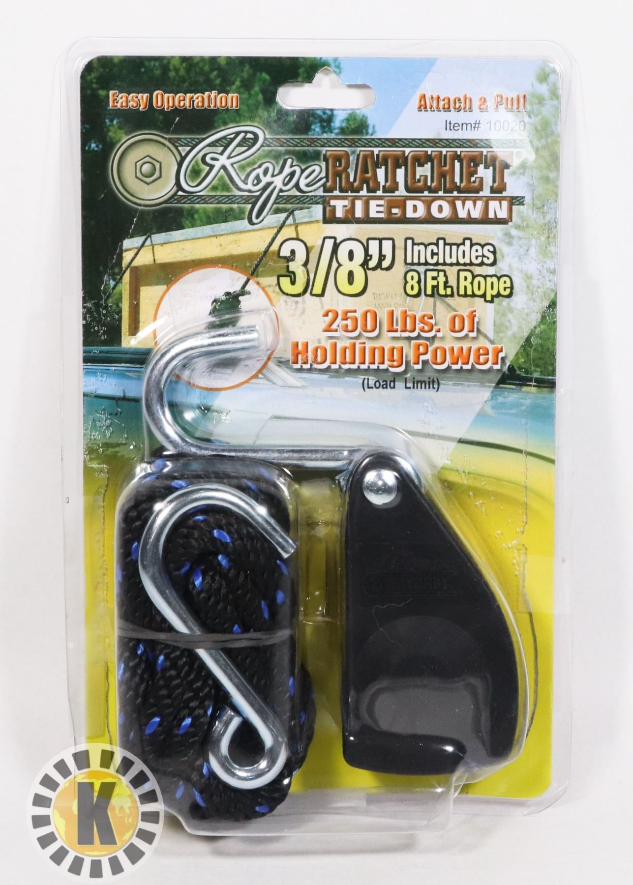 EASY OPERATION ROPE RATCHET TIE DOWN 3/8